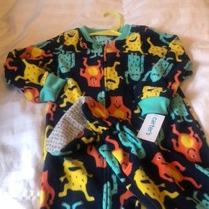 Adorable Carter fuzzy  monster footed sleeper. For boy or girl